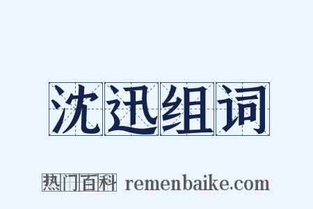沈迅组词是什么意思的图片